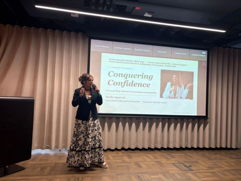 Neelu Agarwal delivering the Conquering Confidence masterclass at Wipro